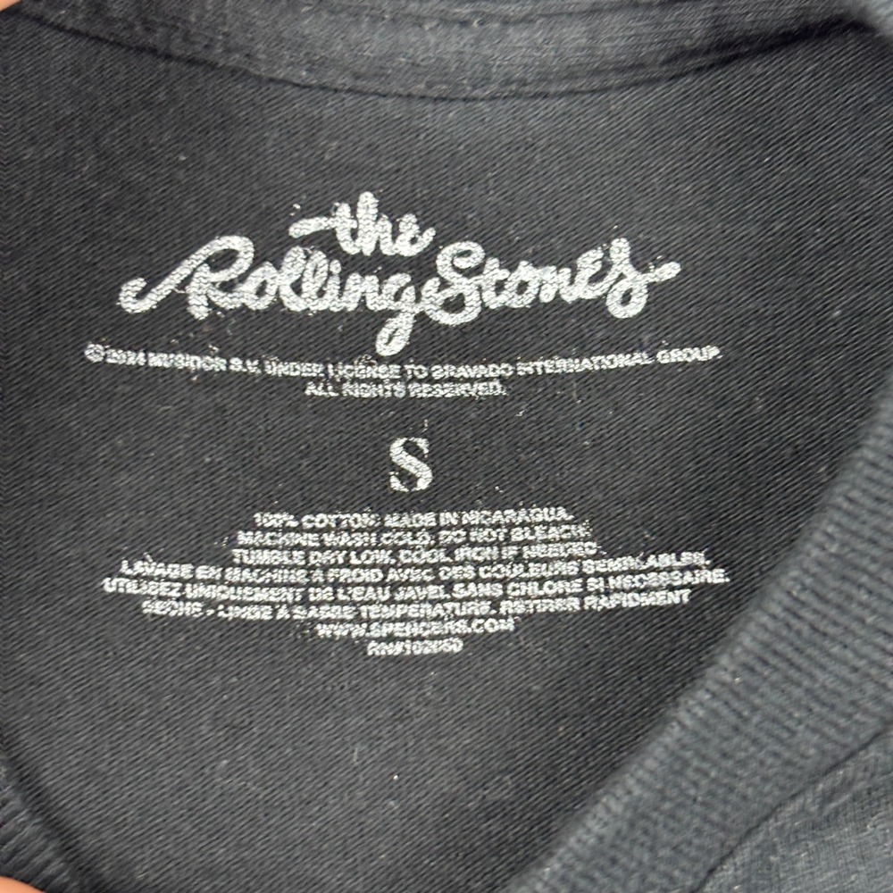 The Rolling Stones 89 Steel Wheels Tour Graphic T-Shirt Mens Small Black Neon - Picture 3 of 4